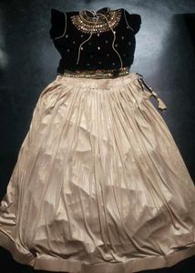Black Velvet Embroidered Blouse