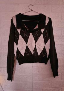 Argyle Collared Sweater