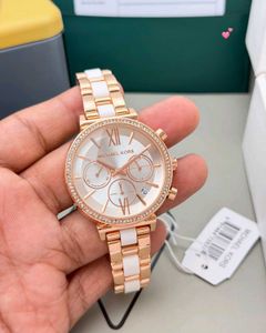 Michael Kors Rose Gold Watch with Crystals