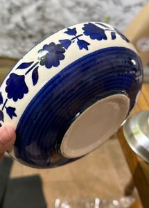 Blue Floral Serving Bowl Set Nestasia