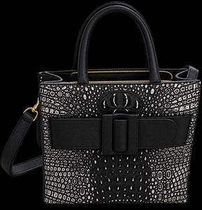 Chic Crocodile Textured Handbag