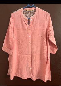 Women's Pink Cotton Kurta