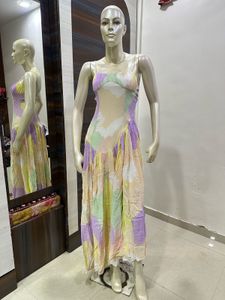 Pastel Polka Dot Maxi Dress