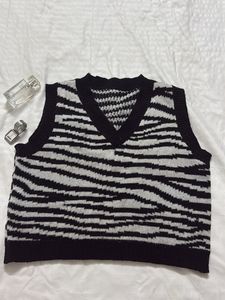 Patterned Sweater Vest