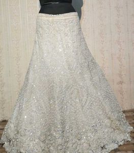 Stunning White Sequined only Lehenga