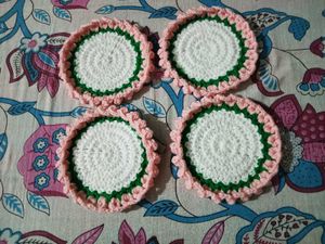 Handmade Crochet Coasters Set