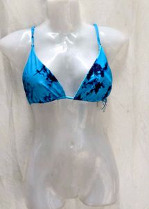 I. Blue Tie-Dye Bikini Top