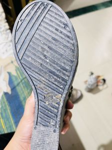 Stylish Striped Platform Wedges