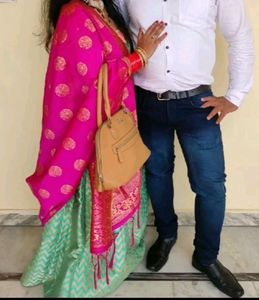 Mint &amp; Pink Lehenga