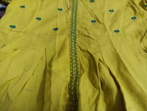 Yellow Embroidered top