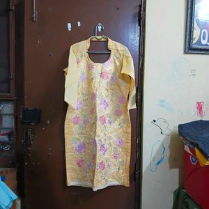 Yellow Embroidered Kurta Set