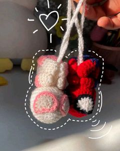 Handmade Crochet Spiderman &amp; Pink Toy Set