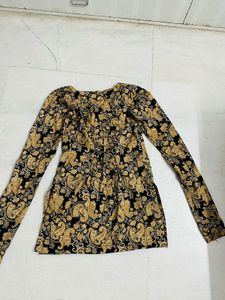 black floral corset kurti