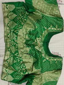 Stunning Green Brocade Blouse