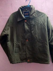 Olive Green Casual insulated winter Jacket