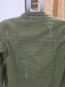 Roadster Olive Green Denim Jacket