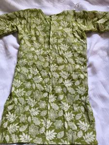 Leaf Print embroidery Kurti🌿
