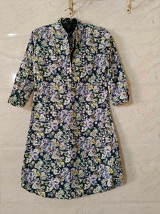 Floral Print Shirt Dress / Kurta