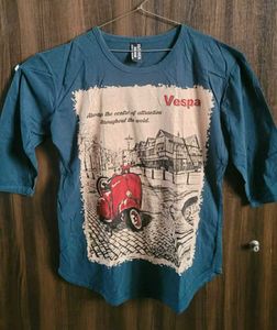 Vespa Graphic Print Long Sleeve T-Shirt
