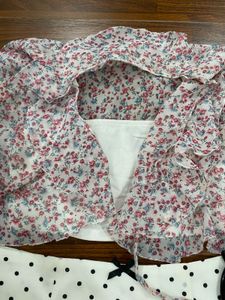 Floral Print Crop Cardigan
