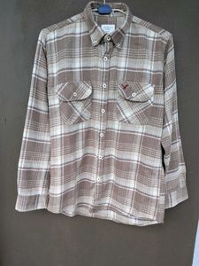 Men's Brown Plaid Flannel Shirt