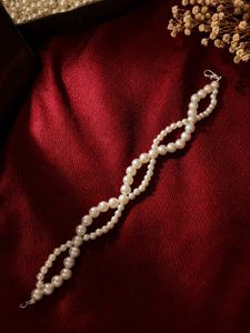 Elegant Faux Pearl Bracelet & earrings