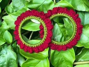 Handmade Crochet Flower Bangles
