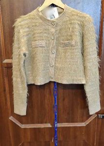 Chic Textured Cropped Cardigan