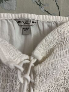 Guess White Crop Top