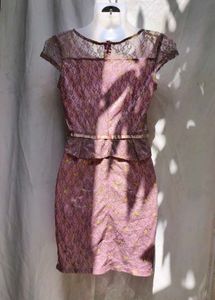 43910. Elegant Lace Overlay Dress