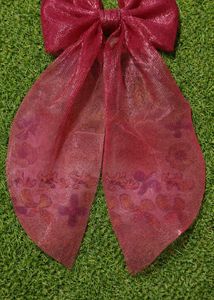 Red tulle Hair Bow