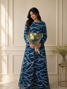 Stunning Blue Sequin Gown