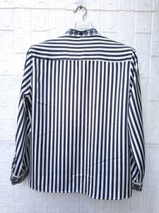 Korean Pinterest Premium Satin Embroidery Shirt