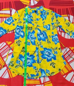Floral Print Button-Down Top