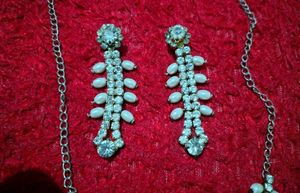 Rhinestone &amp; Pearl Necklace Set