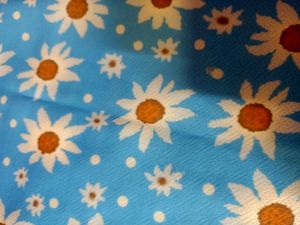 Daisy Printed Blue Tank Top