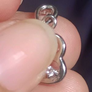 Silver Letter B Pendant with Diamond