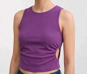 Purple Side Cut-Out Tank Top 💜