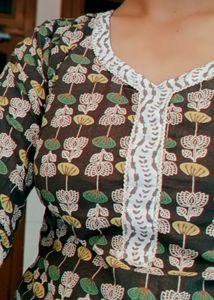 Elegant Printed Cotton Kurta plazo set