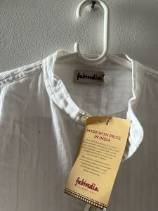 Classic White Cotton Kurta