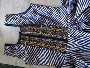 Elegant Royal Blue Dhoti Pants top set