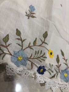 White Embroidered Anarkali Gown