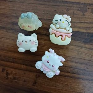 Kawaii Kitty Crocs Jibbits Set for all Clogs