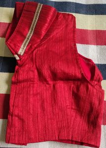 Red Silk Blouse