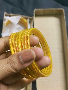 Glass Bangles- Yellow and Red