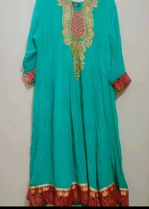 Sea Green Anarkali Style Kurti For 44 Bust