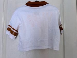 White "New York Weird" Graphic Crop Top