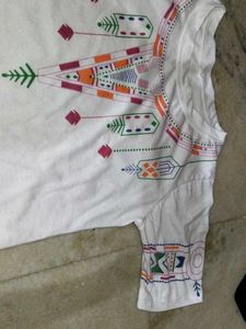 White top with Colorful Embroidery