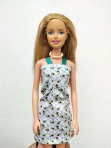 Barbie Doll with Avocado Print Dress