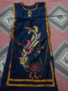 Beautiful Peacock Embroidered Kurta